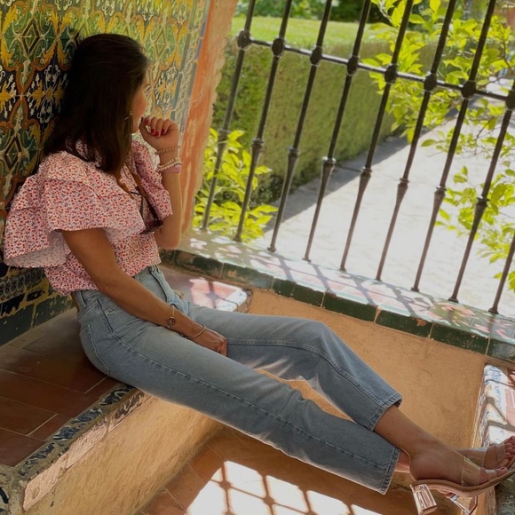 ZARA contrasting floral top 0085/128 - Picture 3 of 7